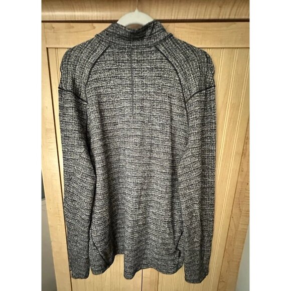 Lululemon Surge Warm Half Zip Pullover Men’s Size Large Black White Performance - Picture 3 of 4